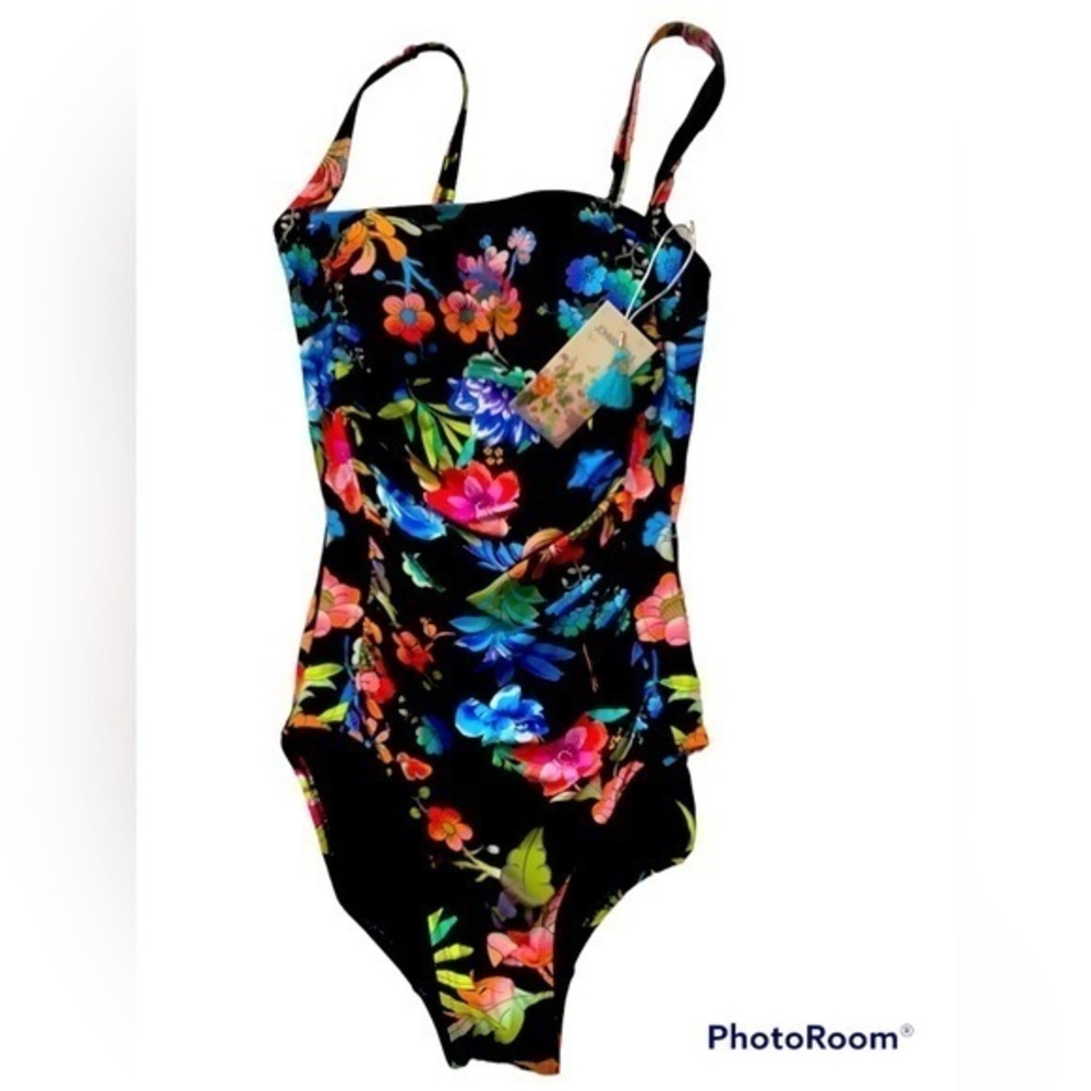 JOHNNY WAS DREAMER BANDEAU ONE PIECE SWIMSUIT